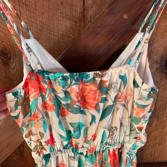 Guess Maxi Floral Wrap-Style Tulip Skirt Sundress - Picture 6 of 6